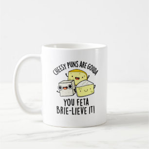 Taza De Café Los Puns Quesos Son Gouda, Feta Brie-Lieve.