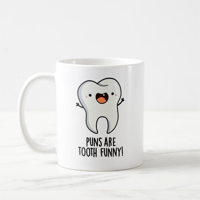 Taza De Café Los Puntajes Son Dientes Graciosos Divertidos Pun  (Izquierda)