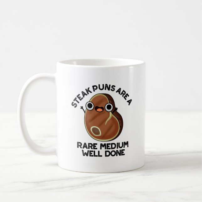 Taza De Café Los Puntitos De Carne Son Un Pun De Carne Medio Mu (Izquierda)