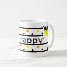 Taza De Café Los puntos de polka burbujan la abeja