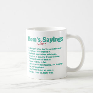 Taza De Café Los refranes preferidos de la mamá en los regalos