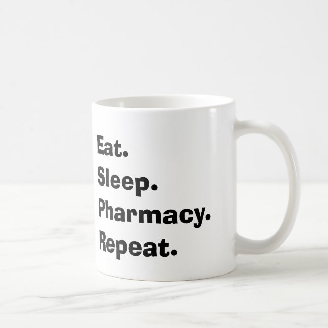 Taza De Café Los regalos divertidos del farmacéutico "comen, (Derecha)
