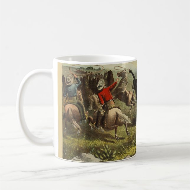 Taza De Café Los salvajes caballos occidentales de Buffalo Bill (Izquierda)