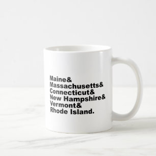 Taza De Café Los seis Estados del Noreste que conforman Nueva I