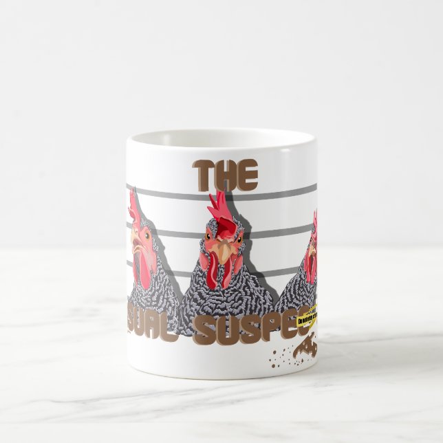 Taza De Café Los sospechosos habituales de CHICKEN —Barred Rock (Centro)
