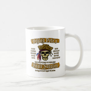 Taza De Café Los suministros piratas de Pegleg Pete