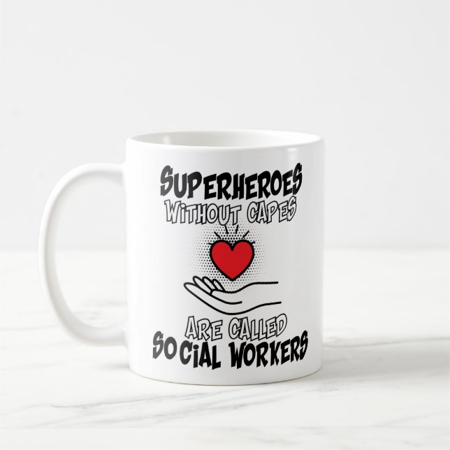 Taza De Café Los superhéroes sin mayúsculas son graciosos para  (Izquierda)