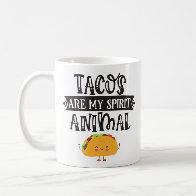 Taza De Café Los tacos graciosos son mi animal espiritual (Izquierda)