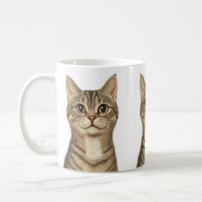 Taza De Café Los tesoros tabby de Dürer 2 (Izquierda)