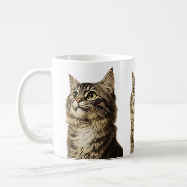 Taza De Café Los tesoros tabby de Dürer 3 (Izquierda)