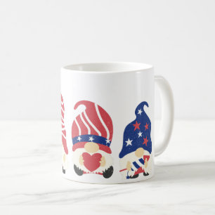 Taza De Café Los tres gnomos patrióticos