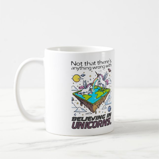 Taza De Café Los unicornios son reales (pero mantengamos nuestr (Izquierda)