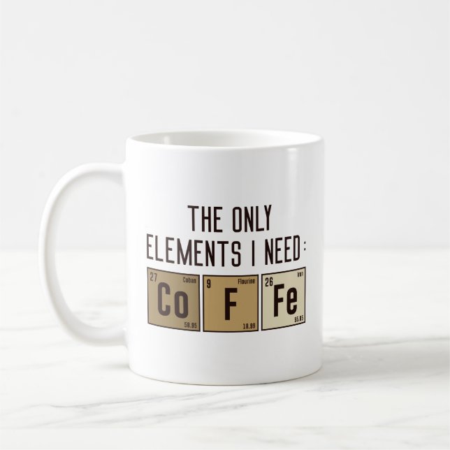 Taza De Café Los únicos elementos que necesito (Izquierda)