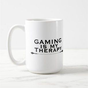 Taza De Café Los videojuegos son mi terapia divertido jugador