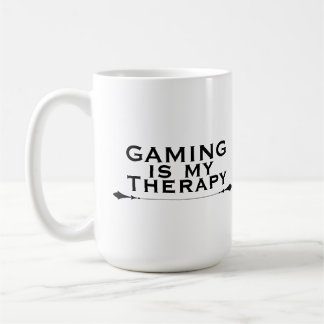 Taza De Café Los videojuegos son mi terapia divertido jugador