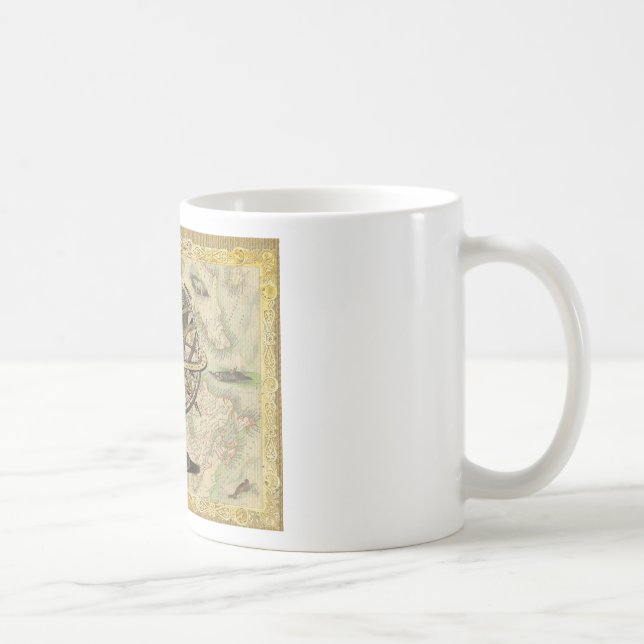 Taza De Café Los viejos estadounidenses británicos exploran el  (Derecha)