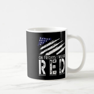Taza De Café Los Viernes Me Pongo Rojo Apoyo a las Tropas Estad