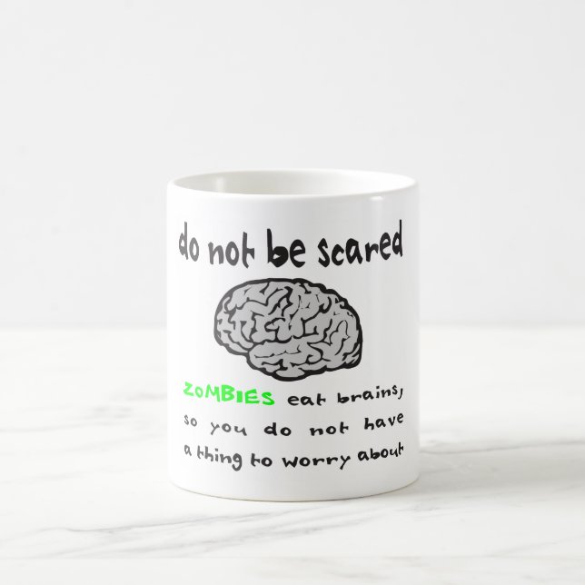 TAZA DE CAFÉ LOS ZOMBIS COMEN LAS CAMISETAS Y LOS REGALOS DE (Centro)