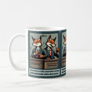 Taza De Café Los zorros inteligentes: el político zorro