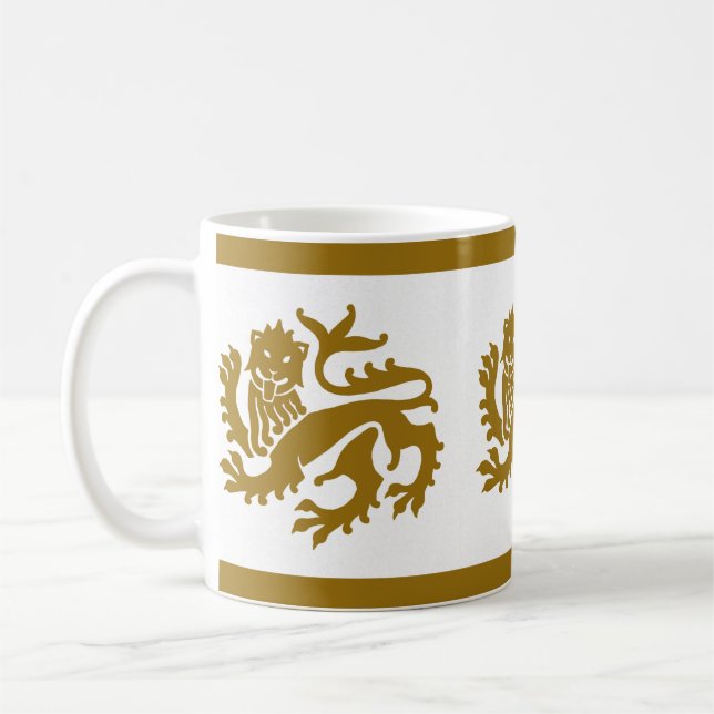 Taza De Café Lote de los Leones de Resurgimiento Gótico Oro (Izquierda)