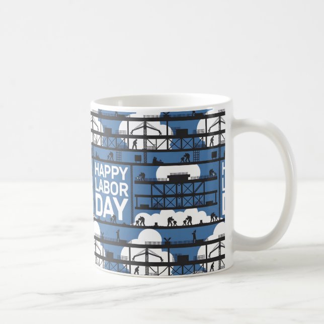Taza De Café Lotes del Día del Trabajo Patriótico para trabajad (Derecha)