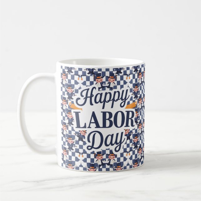 Taza De Café Lotes del Día del Trabajo Patriótico para trabajad (Izquierda)