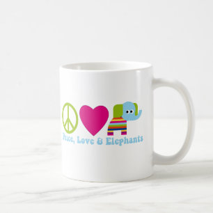 Taza De Café Lotes y regalos de amor para elefantes - 2 estilos