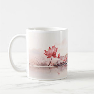 Taza De Café Lotus En El Agua