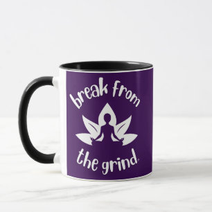 Taza de café Lotus Yoga (Blanco)