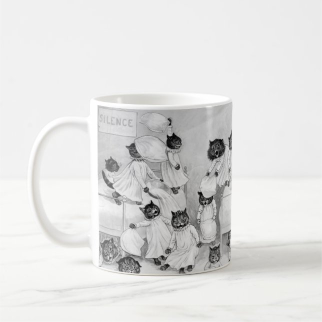 Taza De Café Louis Wain Cat Art Be Good cat almohada (Izquierda)