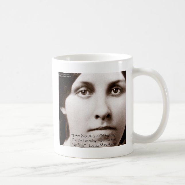 Taza De Café Louisa May Alcohólicos Regalos De Sabiduría "Apren (Derecha)