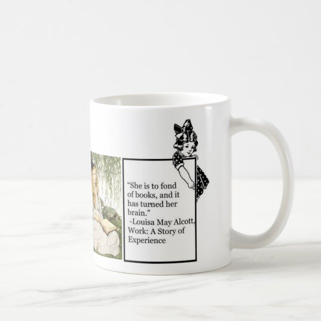 Taza De Café Louisa puede cita divertida de Alcott para los (Derecha)