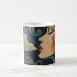 Taza De Café Louise alliance du glamour et de l'élégance  mug<br><div class="desc">Elle s'appelle Louise. Elle souffle et le monde tourne. Portrait graphique puissant d'une femme des années 30, inspiré de l'esthétique Art Déco. Lignes épurées, couleurs profondes bleu nuit et terracotta, une féminité affirmée et mystérieuse. Her name is Louise. She breathes, and the world turns. A powerful graphic portrait of a...</div>