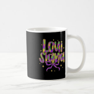 Taza De Café Louisiana Coquette Bow Colorful Mardi Gras Carniva