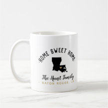 Louisiana Hogar Dulce Familia Monograma Mug