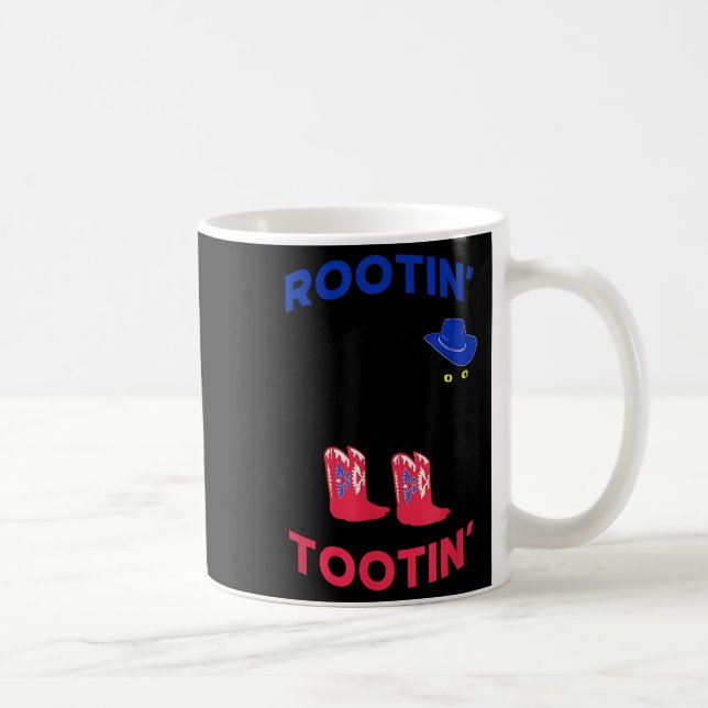 Taza De Café Lovable Cowboy Cat, Rootin Tootin Cat  (Derecha)