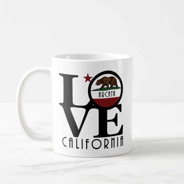 Taza De Café LOVE Arcata California 11oz (Izquierda)