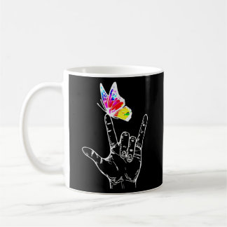 Taza De Café Love Asl Love Rótulo Language Ily