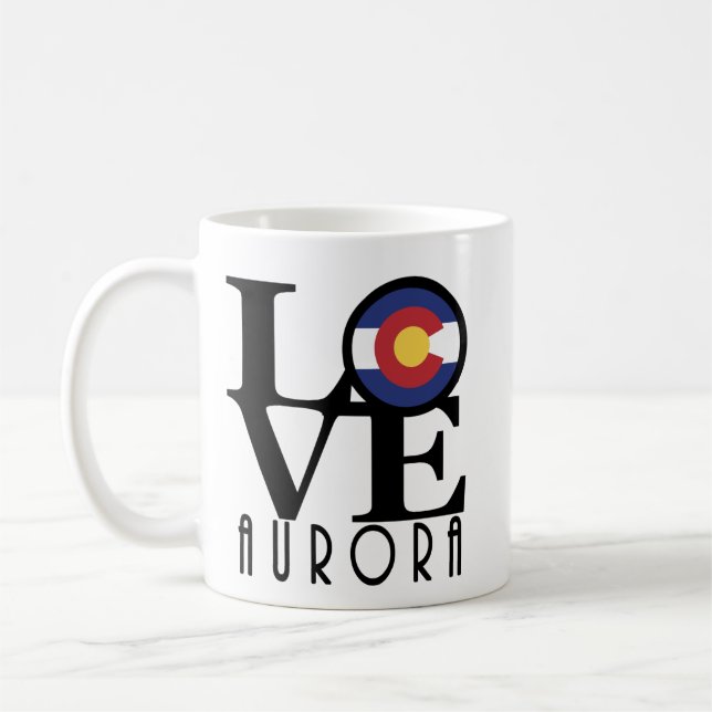 Taza De Café LOVE Aurora Colorado 11oz (Izquierda)