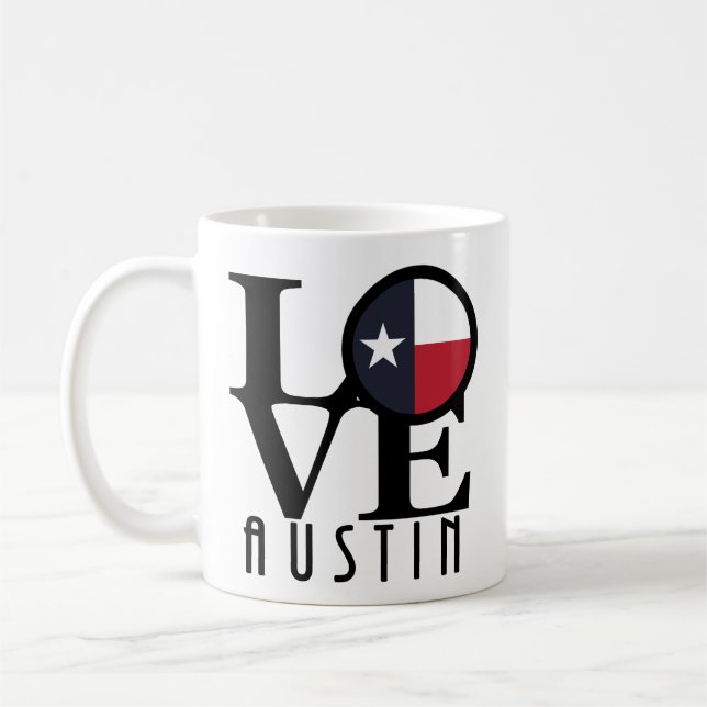 Taza De Café LOVE Austin Texas 11oz (Izquierda)