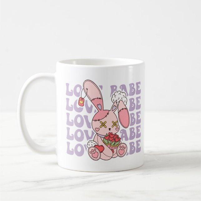 Taza De Café Love Babe Valentine Bunny (Izquierda)