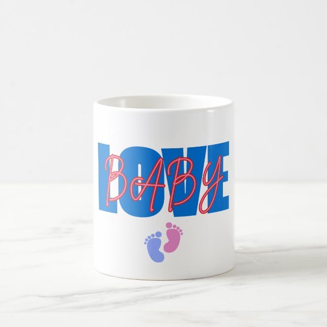 Taza De Café Love Baby Minimal mug (Centro)