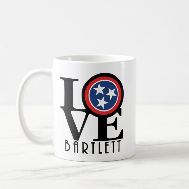 Taza De Café LOVE Bartlett Tennessee 11ozMug (Izquierda)
