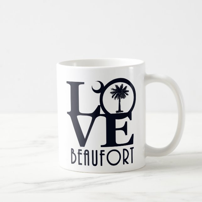 Taza De Café LOVE Beaufort SC 11oz (Derecha)