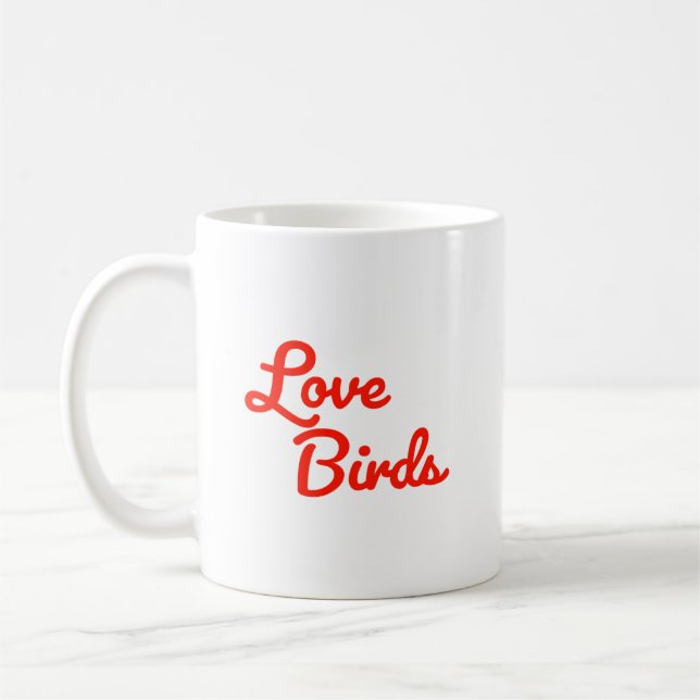 Taza De Café Love Birds Cute Couple (Izquierda)