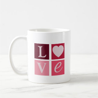 Taza De Café LOVE Block Heart Mug
