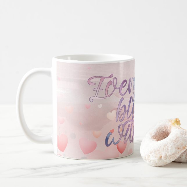Taza De Café Love Blooms Pastel Heart Mug (Con donut)