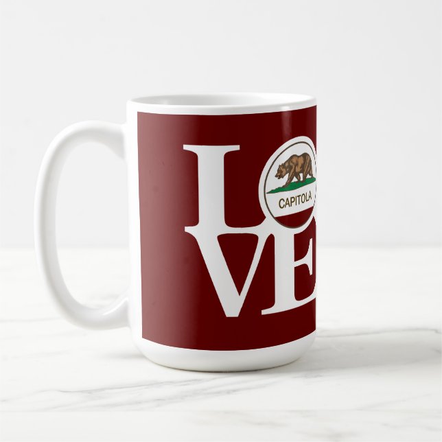 Taza De Café LOVE Capitola 15oz Mug Red (Izquierda)