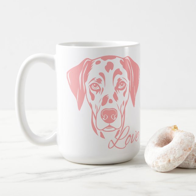 Taza De Café Love Dalmata (Con donut)