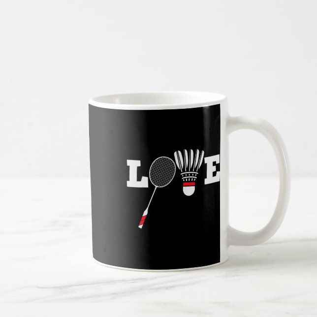 Taza De Café Love Dminton Player Lover Athlettle Shuttle (Derecha)